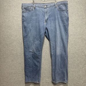 Levis 541 Athletic Fit Tapered Light Wash Denim Mens Blue Jeans 48x32 All Season